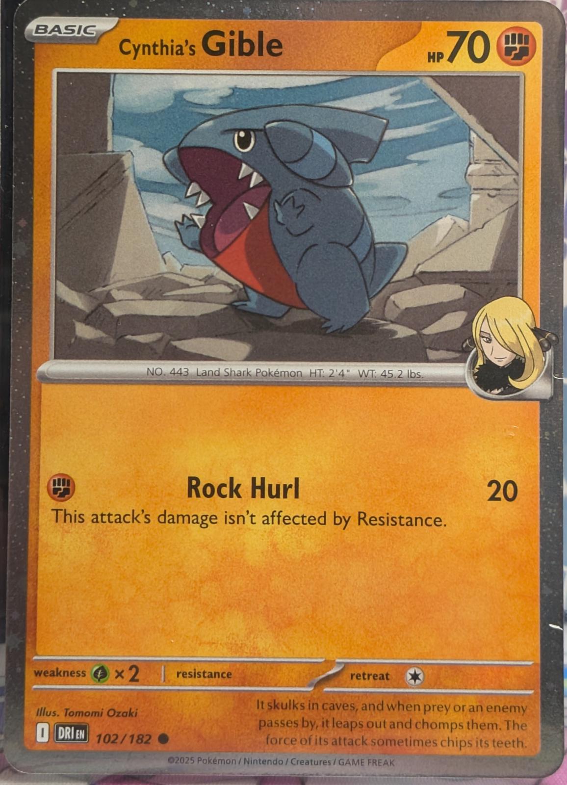 Cynthia´s Gible - 102/182 - common - Galaxy Holo promo