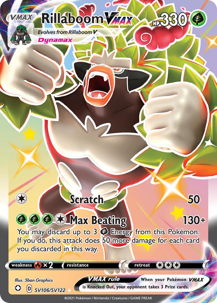 Rillaboom VMAX - SV106/SV122 - Shiny Full Art ultra Rare