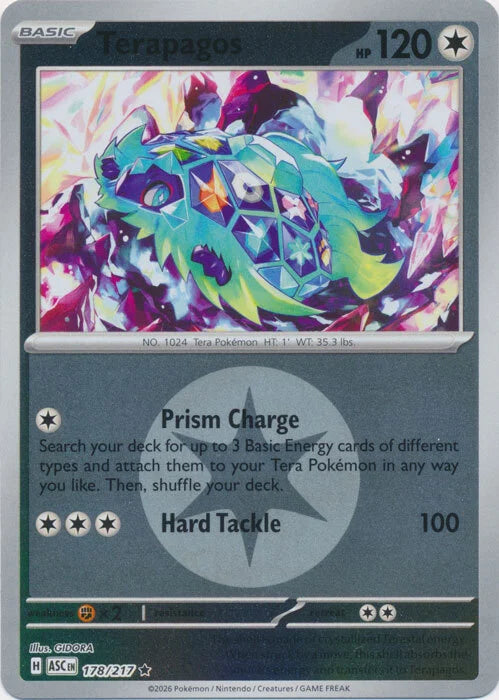 Terapagos - 178/217 - Rare reverse Energy symbol