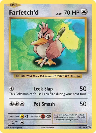 Farfetch'd - 68/108 - Rare Reverse Holo