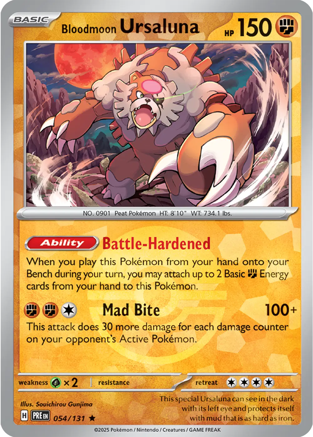 Bloodmoon Ursaluna - 054/131 - Pokeball Reverse Holo Rare