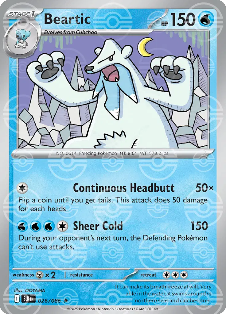 Beartic 026/086 Pokemon Black Bolt