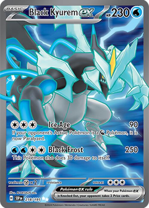 Black Kyurem ex - 218/191 - Full art ultra Rare