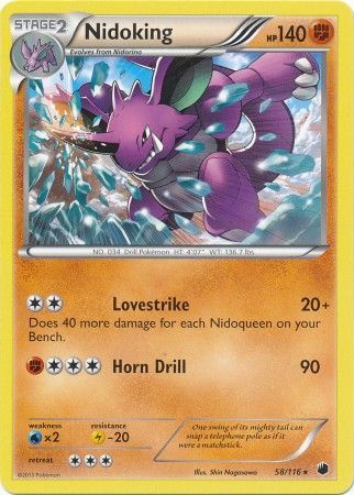 Nidoking - 58/116 - Rare