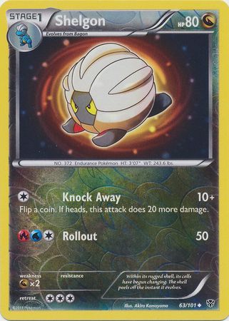 Shelgon - 63/101 - Uncommon Reverse Holo