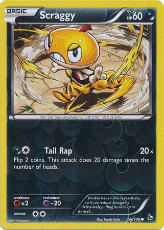 Scraggy - 58/106 - Common Reverse Holo