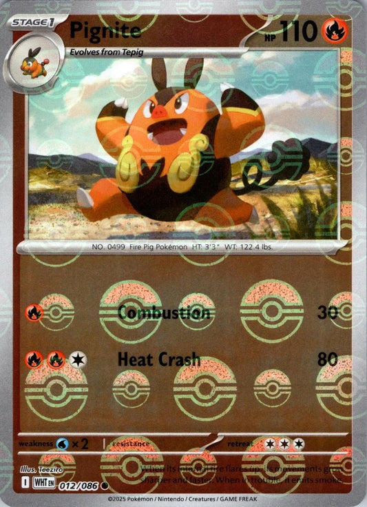 Pignite - 012/086 - Pokeball Holo