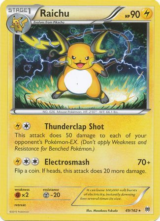 Raichu - 49/162 - Rare
