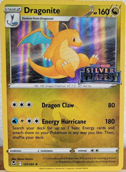 Dragonite - 131/195 - Holo Rare - Stamped Silver Tempest
