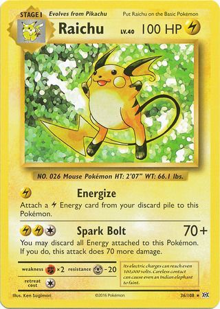 Raichu - 36/108 - Rare