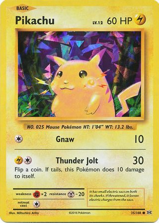 Pikachu - 35/108 - Shattered Holo Rare