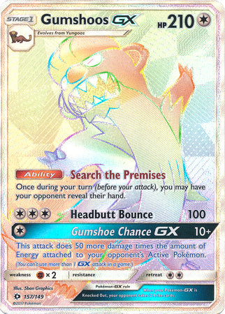 Gumshoos GX - 157/149 - Hyper Rare dañada
