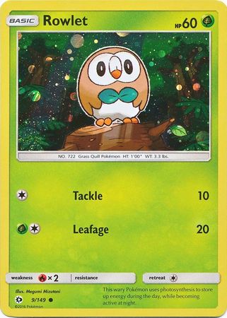 Rowlet - 9/149 - Alternate Holo Promo