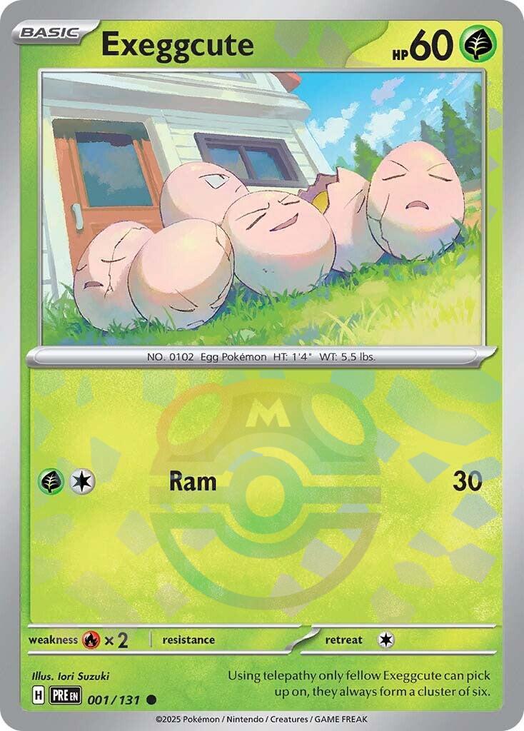 Exeggcute - 001/131 - Common Reverse Master Ball