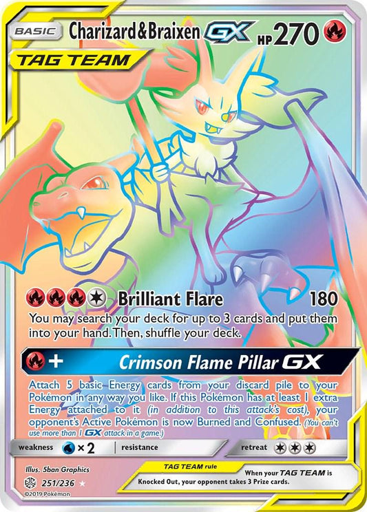 Charizard & Braixen GX - 251/236 - Hyper rare
