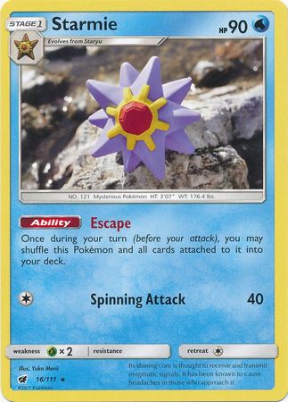Starmie - 16/111 - Rare - Yuka Morii