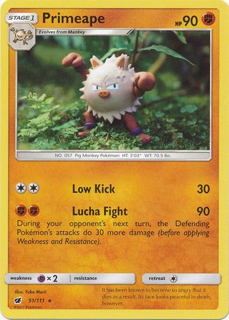 Primeape - 51/111 - Rare Yuka Morii
