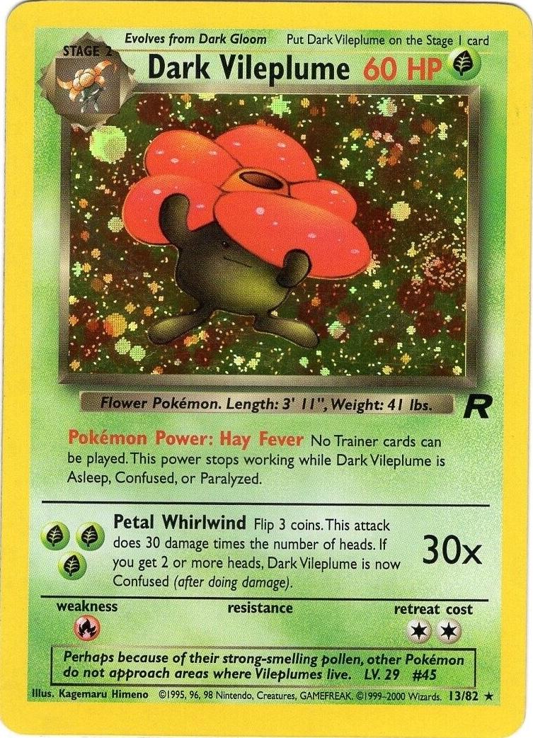 Dark Vileplume - 13/82 - Holo rare