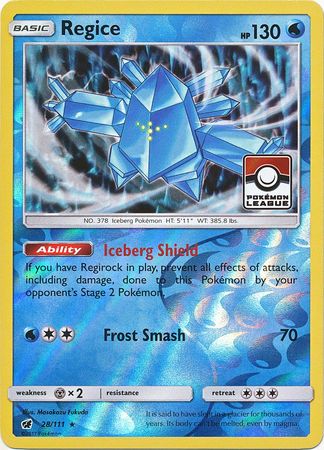 Regice - 28/111 - Pokemon League Promo
