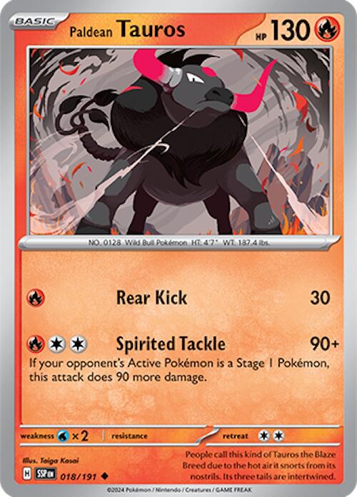 Paldean Tauros - 018/191 - Uncommon