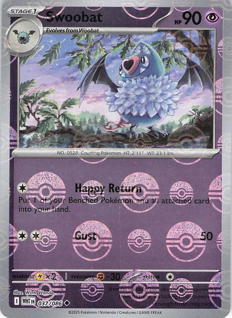Swoobat - 037/086 - pokeball holo