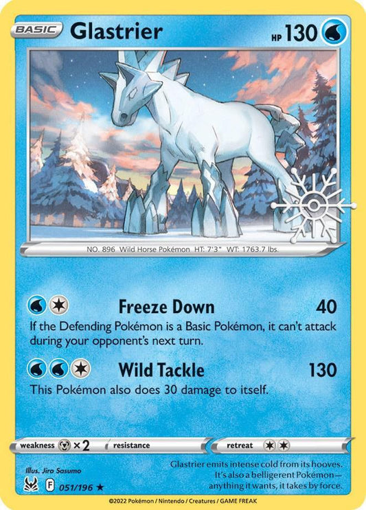 Glastrier - 051/196 - Holo Rare - Snowflake