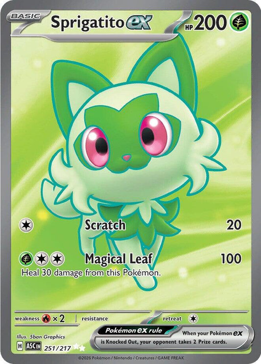 Sprigatito ex - 251/217 - Full art ultra rare