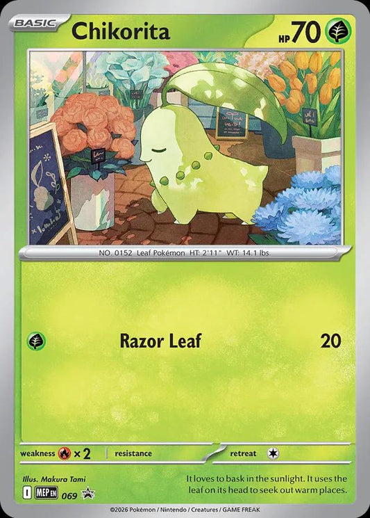 Chikorita - MEP069 - Holo promo