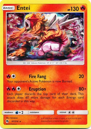 Entei - 47/214 - Shattered Holo Rare