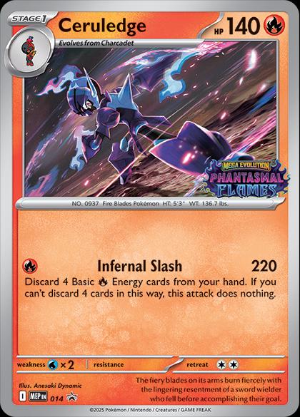 Ceruledge - MEP014 - holo prerelease promo