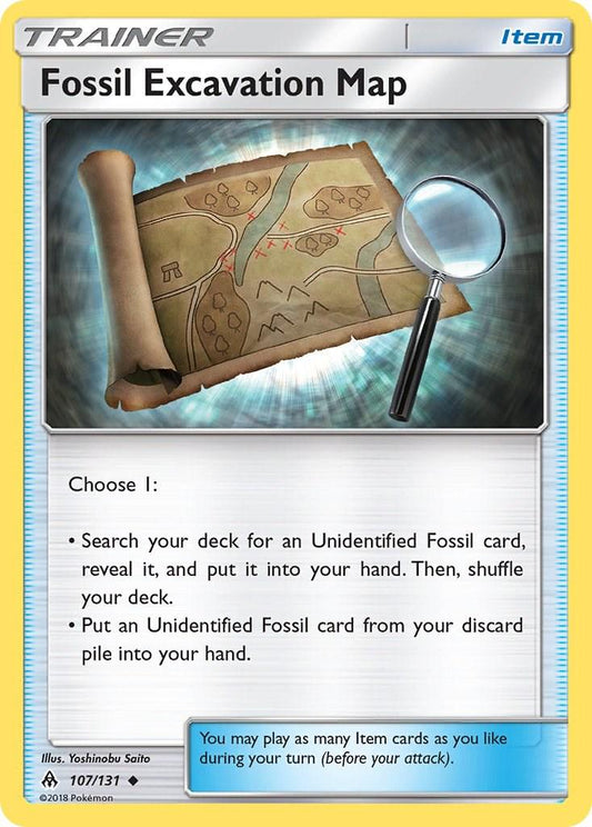 Fossil Excavation Map - 107/131 - uncommon