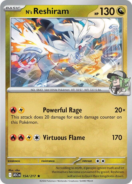 N´s Reshiram - 154/217 - Holo Rare