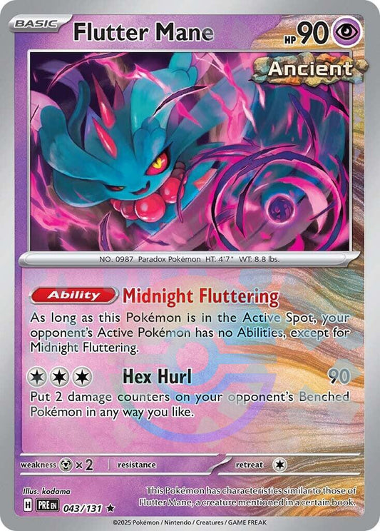 Flutter Mane - 043/131 - Pokeball holo rare