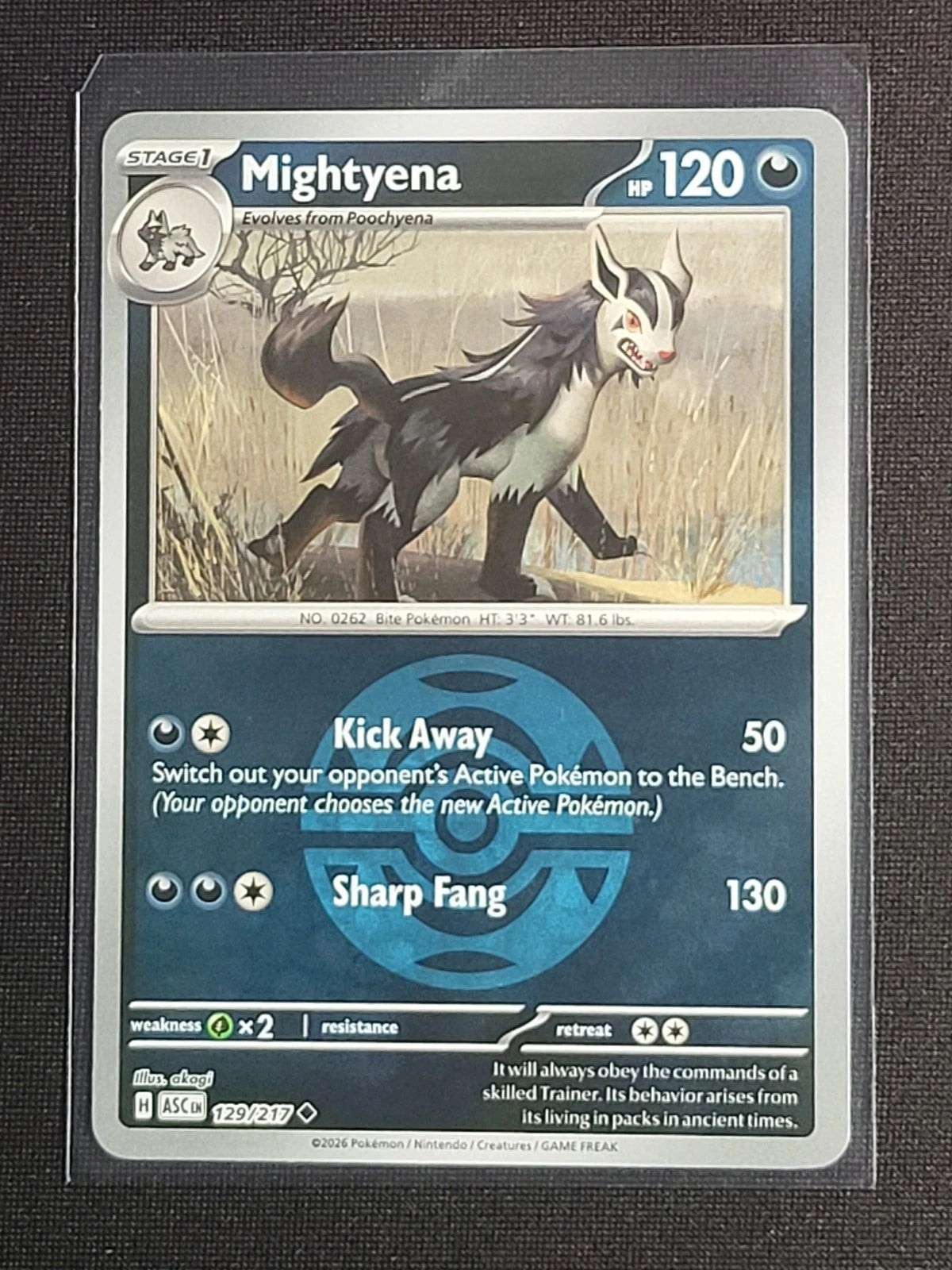 Mightyena - 129/217 - Uncommon Reverse Dusk Ball