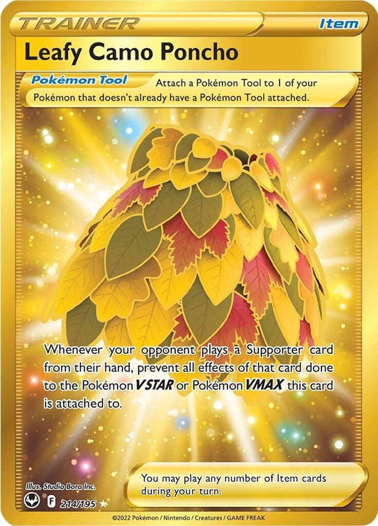 Leafy Camo Poncho - 214/195 - ultra rare gold