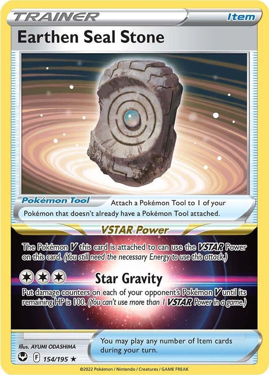 Earthen Seal Stone - 154/195 - rare holo