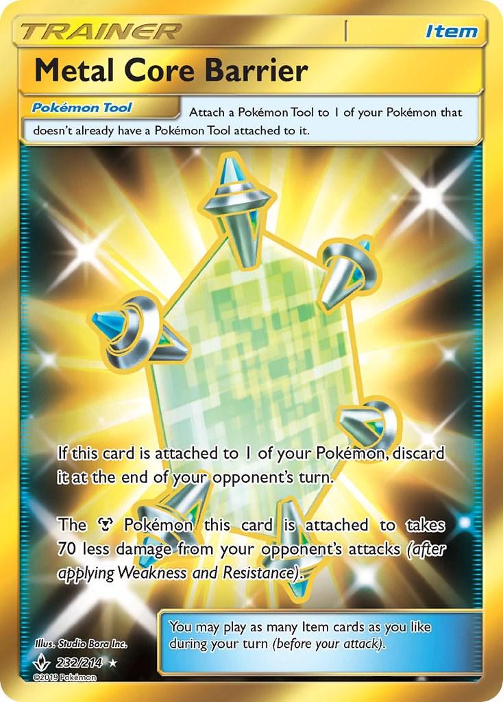 Metal Core Barrier - 232/214 - Secret Rare Gold