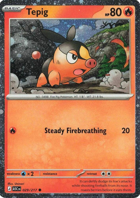 Tepig - 029/217 - Common Cosmos Holo promo