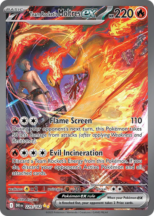 Team Rocket´s Moltres ex - 229/182 - Special illustration rare