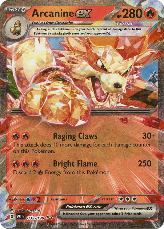 Arcanine Ex - 032/198 - Ultra Rare