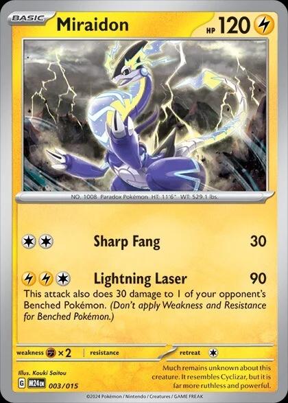 Miraidon 003/015 Pokemon McDonalds 2024