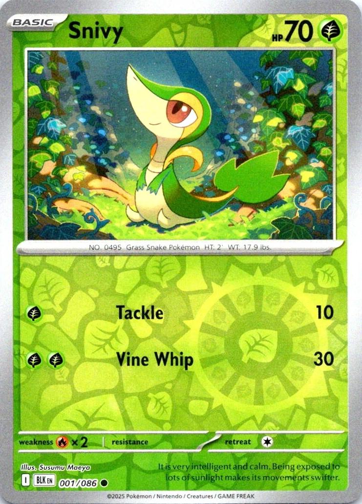 Snivy [Reverse] 001 /086Pokemon Black Bolt
