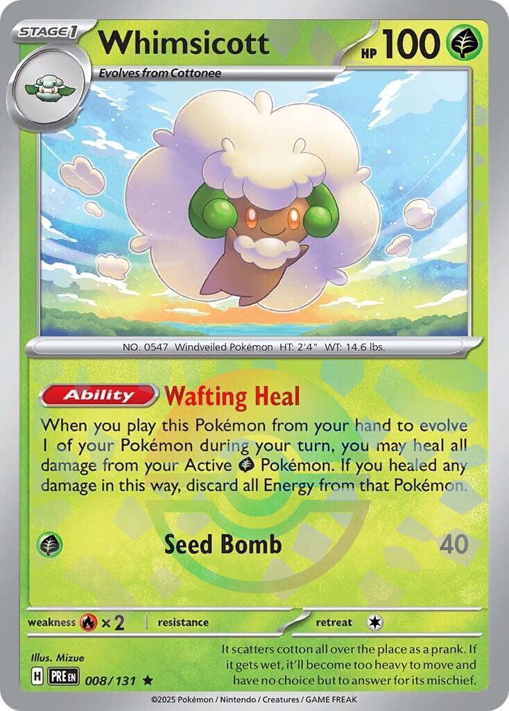 Whimsicott - 008/131 - pokeball rare