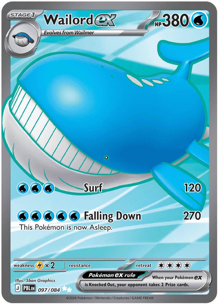 Wailord ex - 097/084 - Full art ultra Rare