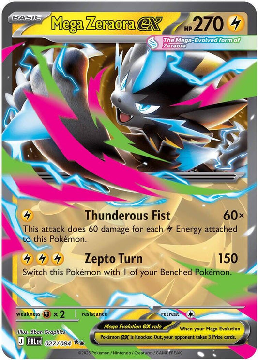 Mega Zeraora ex - 027/084 - Ultra Rare