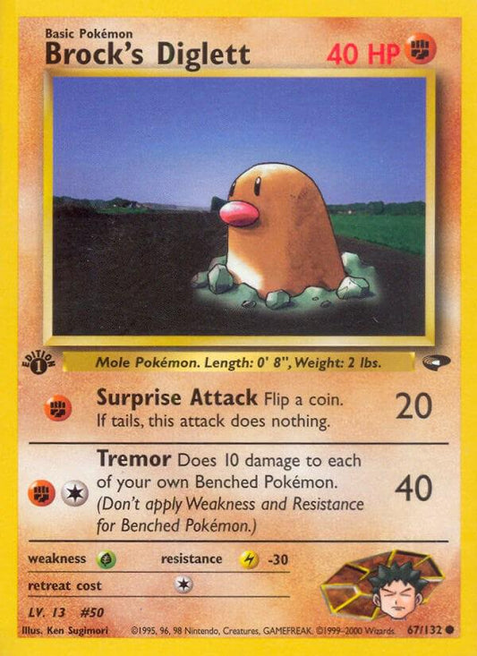 Brock´s Diglett - 67/132 - 1st Edition - Common