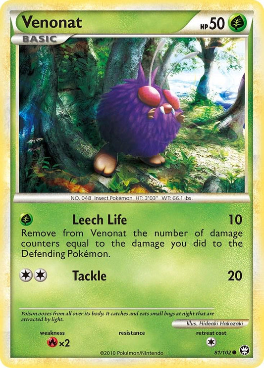 Venonat - 81/102 - Common reverse