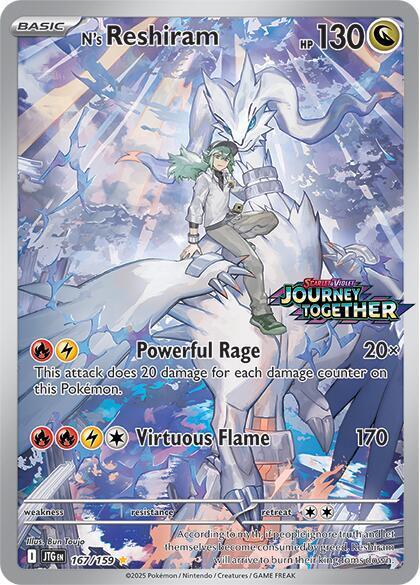 N's Reshiram [Stamped] 167/159 Pokemon Journey Together