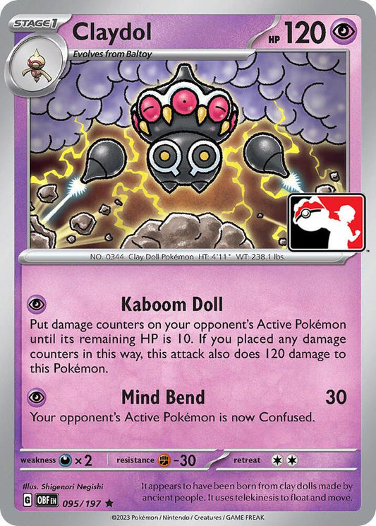 Claydol - 095/197 - Rare - Prize Pack