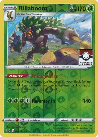 Rillaboom - 014/202 - Pokemon League Promo